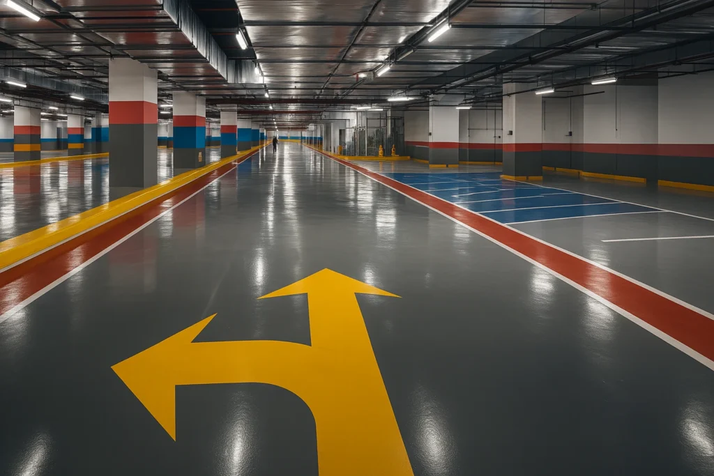 Epoxy parking in Saudi Arabia